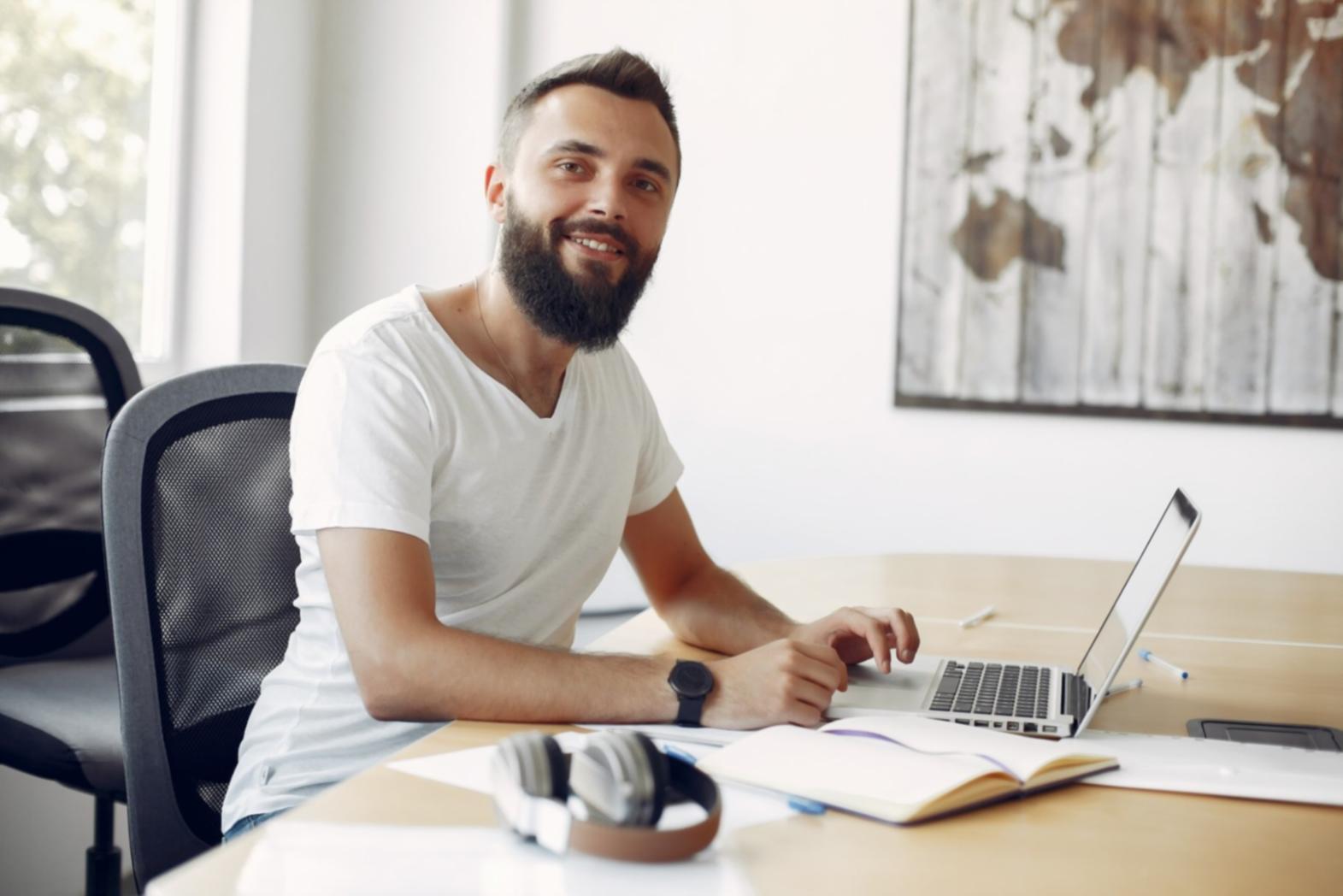Business professional analyzing financial data and trends